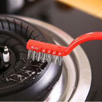 Gas Stove Cleaning Brush Set - Stainless Steel Wire, Faucet Groove, Crevice Brushes
