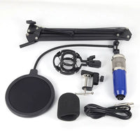 BM800 USB Condenser Microphone Kit with Boom Arm for Studio Recording and Live Streaming
