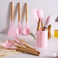 12-Piece Silicone Kitchen Utensil Set for Non-stick Cookware