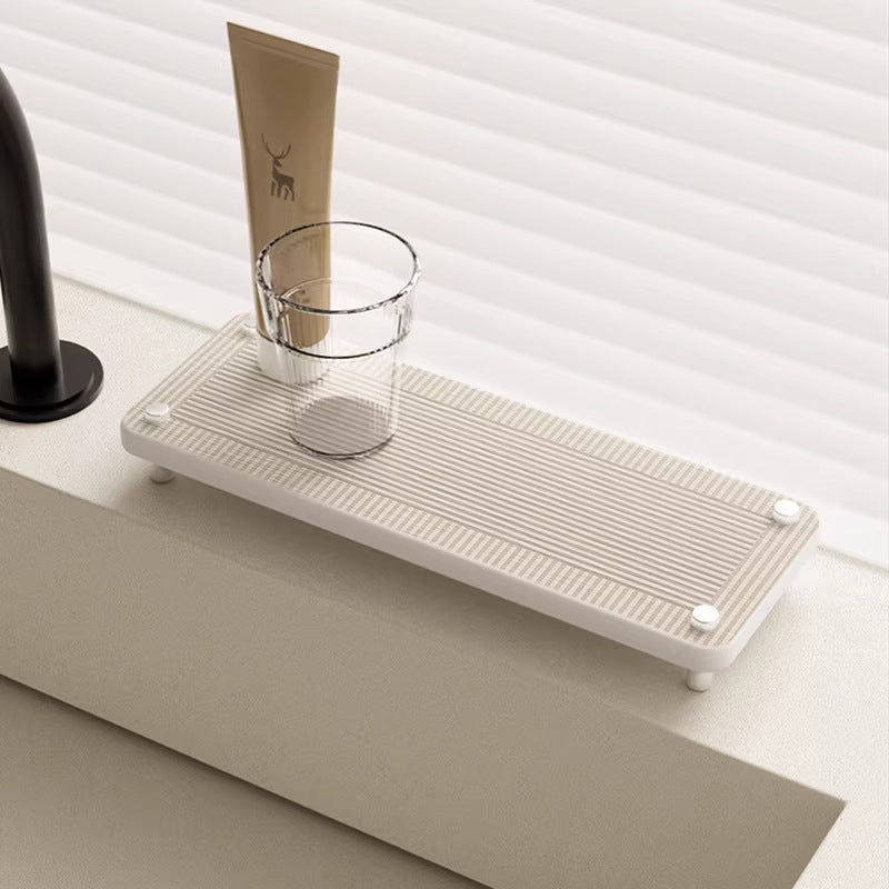 French Diatomaceous Earth Absorbent Mat for Bathroom Countertop and Vanity