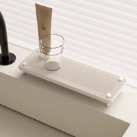 French Diatomaceous Earth Absorbent Mat for Bathroom Countertop and Vanity