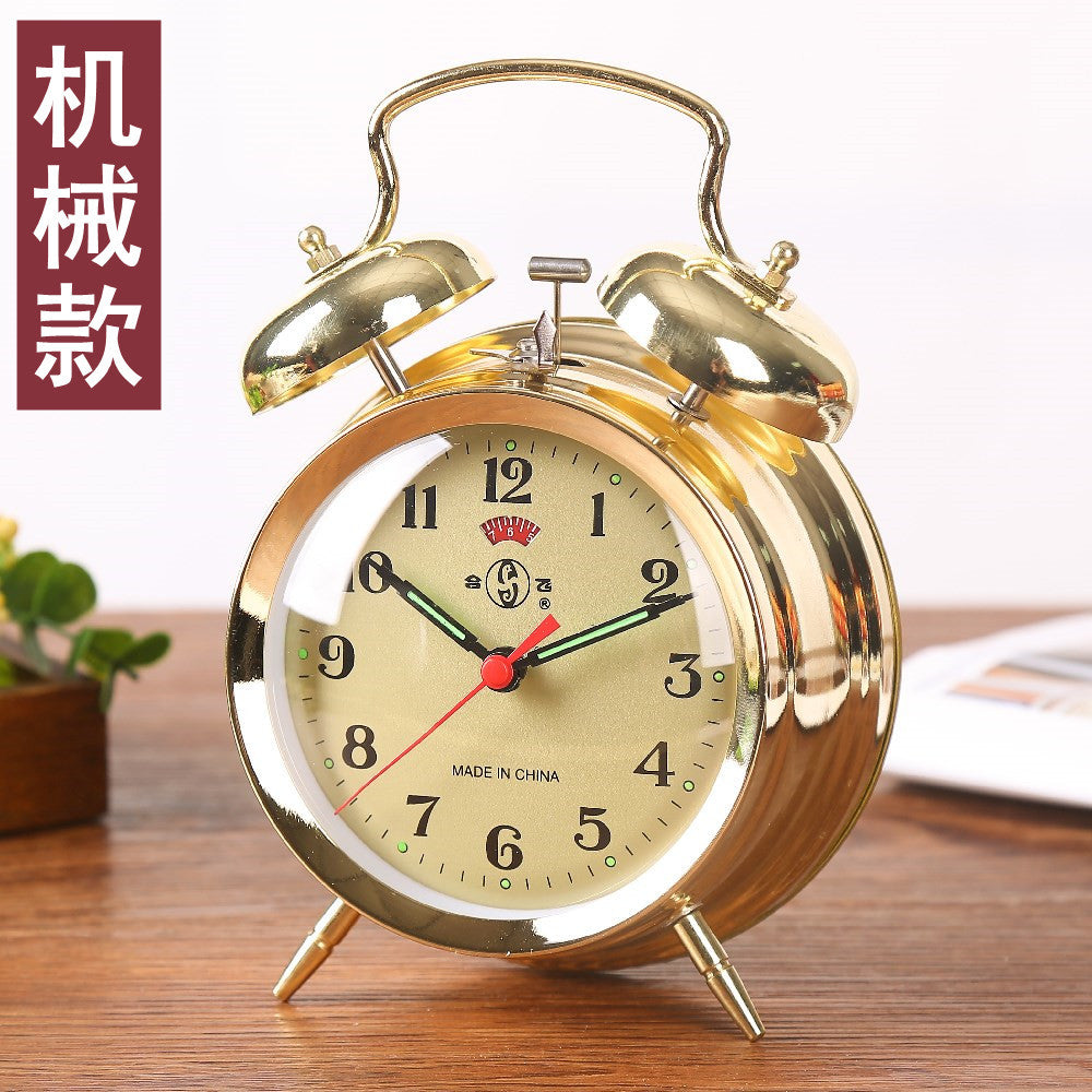 Hefei Retro Mechanical Wind-Up Alarm Clock with Nightlight and Loud Sound