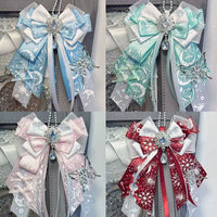 Lolita Bowknot Ribbon Brooch DIY Material Pack for Backpack Decoration