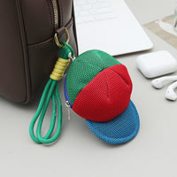 Dopamine Color Baseball Cap Coin Purse with Keychain