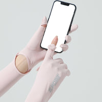 Long UV Protection Arm Sleeves for Driving & Cycling, Breathable Ice Silk Cooling Sun Sleeves for Women