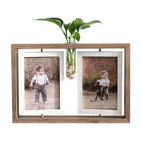 Creative Double-Sided Rotating Wooden Photo Frame for 4R Pictures