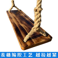 Wooden Swing Seat for Kids Outdoor Indoor Garden Patio Hanging Chair Anti-corrosion Wood Swing Board