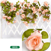 Artificial Rose Vine Garland for Wedding Decor and Photography Props
