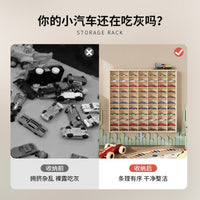 1:64 Scale Diecast Car Display Case Wooden Storage Cabinet for Collectibles and Toy Cars
