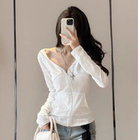 Women's Hooded Zip-Up Sun Protection Long Sleeve T-Shirt Cardigan