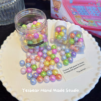 Yesbear Handmade Pearlescent Macaron Ball Beads for DIY Crafts