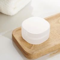 Portable Round Soap Dish with Sponge for Travel and Bathroom