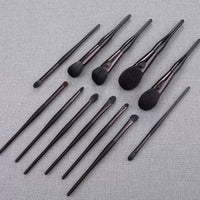 12-Piece Fine Goat Hair Eyeshadow and Powder Makeup Brush Set