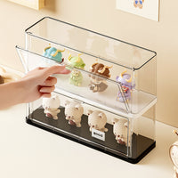 Stackable Blind Box Display Case Dustproof PET Plastic Figurine Organizer for Collectibles
