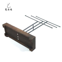 3-Tier Vintage T-Bar Carbonized Wood & Iron Necklace Display Stand