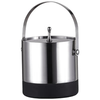 Stainless Steel Double-Layer Ice Bucket with Non-Slip Silicone Base for Bar KTV Home Use