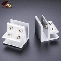 Glass Shelf Clamp Connector for 8-12mm Glass, No-Drill Aluminum Alloy
