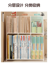 Multi-layer Desktop Book Organizer and File Rack for Students and Office
