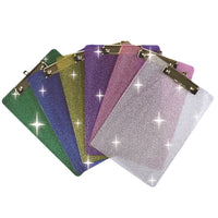 A4 Glitter Clipboard Document Holder for Students and Office