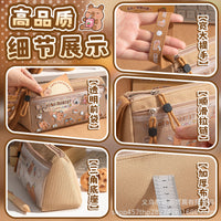 Capybara Large Capacity Pencil Case for Students, Cute Stationery Pouch Organizer