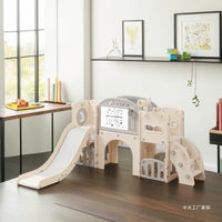 Kids Indoor Outdoor Slide and Swing Set for Home and Kindergarten