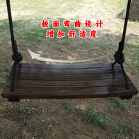 Outdoor Anti-Corrosion Wood Swing Chair Solid Wood Cradle Rocking Swing for Courtyard Park Scenic Area Kids Adults