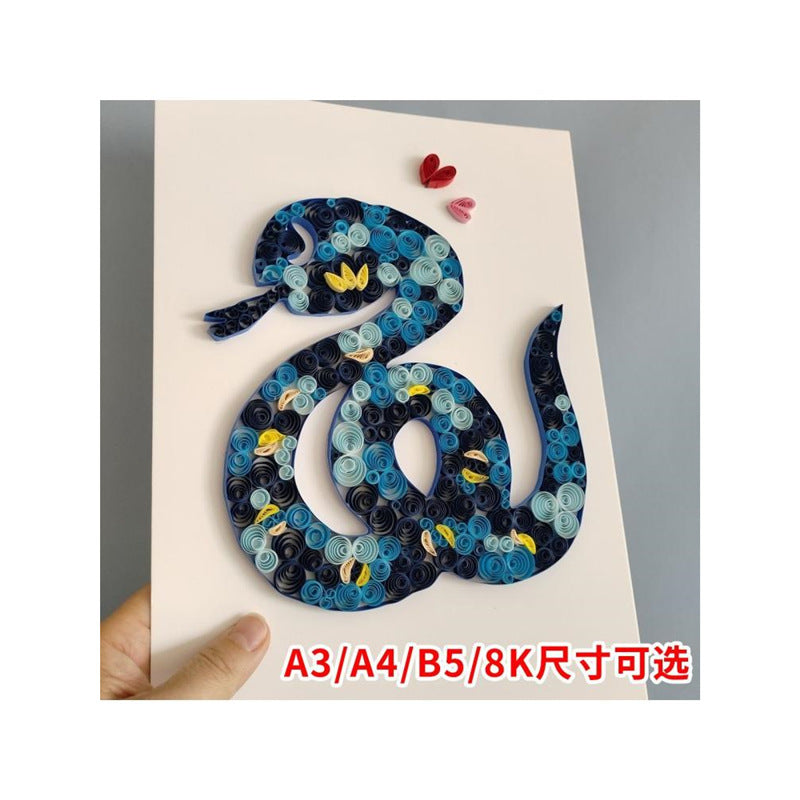 2025 Year of the Snake Quilling Art DIY Material Kit for Beginners