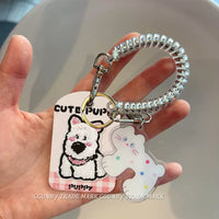 West Highland White Terrier Plaid Teardrop NFC Access Card Holder Keychain