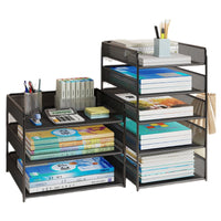 A4 Desktop Multi-layer Metal File Organizer for Office