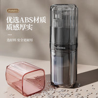 Multifunctional Portable Travel Wash Cup Set with Toothbrush Holder and Dispenser Bottles