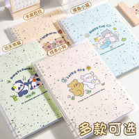 2025 New 6-Hole Loose-Leaf Notebook, High Aesthetic B5 Cute Journal with Ink Splatter Animal Design