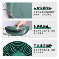 Thickened Round Plant Pot Saucer with Rim - Gallon Pot Drip Tray for Indoor/Outdoor Plants