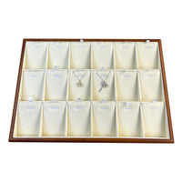 Solid Wood Jewelry Display Tray for Necklaces, Pendants, Bracelets, and Earrings