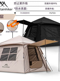 Mountainhiker Outdoor Camping Pop-Up Tent with Sun Protection and Rainproof Features