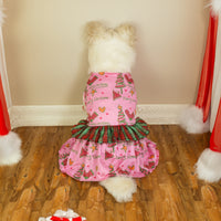 Pet Christmas Plaid Dress for Dogs