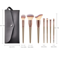 7-Piece Soft Bristle Makeup Brush Set for Foundation, Blush, Eyeshadow, Concealer, and Powder