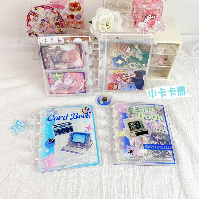 Acrylic Photocard Binder with Ribbon, 1/2/4-Pocket Pages, for 3-inch Photocards