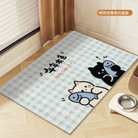 Cartoon PVC Loop Mat for Pets, Scratch-Resistant, Easy-Clean Floor Mat, Litter Area Mat