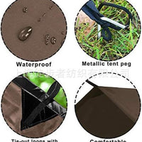 Waterproof Oxford Cloth Camping Tarp Tent, Ultralight Portable Rain Shelter for Outdoor Activities