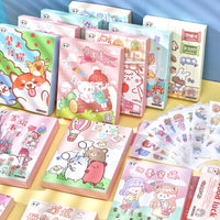 Cute Cartoon Girl Washi Sticker Pack for Journaling - 50 Sheets INS Stationery Decoration