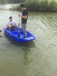 2.8m Inflatable Fishing Boat with Double Layer Hull, Thickened Plastic, Single Person