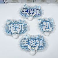 Reflective Nameplate Felt Bag Charm for Concerts and Fan Support