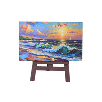 Miniature Dollhouse Easel Oil Painting Palette Book Model Christmas Decor