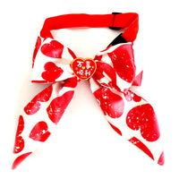 Pet Valentine's Day Bow Tie and Cotton Rope Heart Toy Set for Dogs