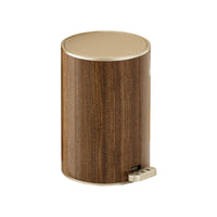 Foot Pedal Trash Can with Lid, Odor Isolation, Wood Grain Retro Style, for Home Kitchen Office