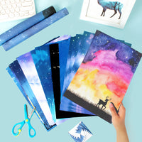 A4 Starry Sky Patterned Origami Paper for Crafts and DIY Projects