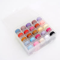 Colorful Pre-wound Bobbins with Thread Set, 50 Colors Sewing Machine Bobbins with Storage Case for Home Use