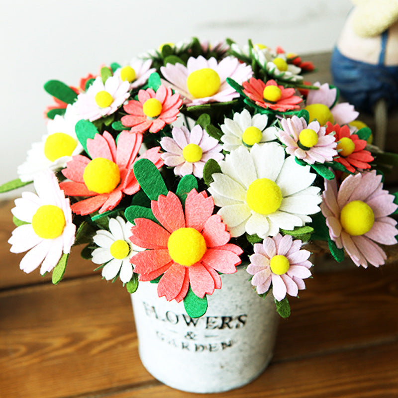 DIY Non-Woven Fabric Sunflower Bouquet Craft Kit for Adults - Valentine's Day Gift
