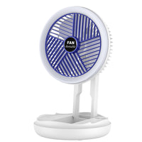 Foldable USB Rechargeable Mini Fan with Night Light for Home, Dorm, and Outdoor Use