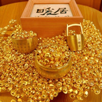 Mini Gold Ingot Figurines for Wealth and Decoration